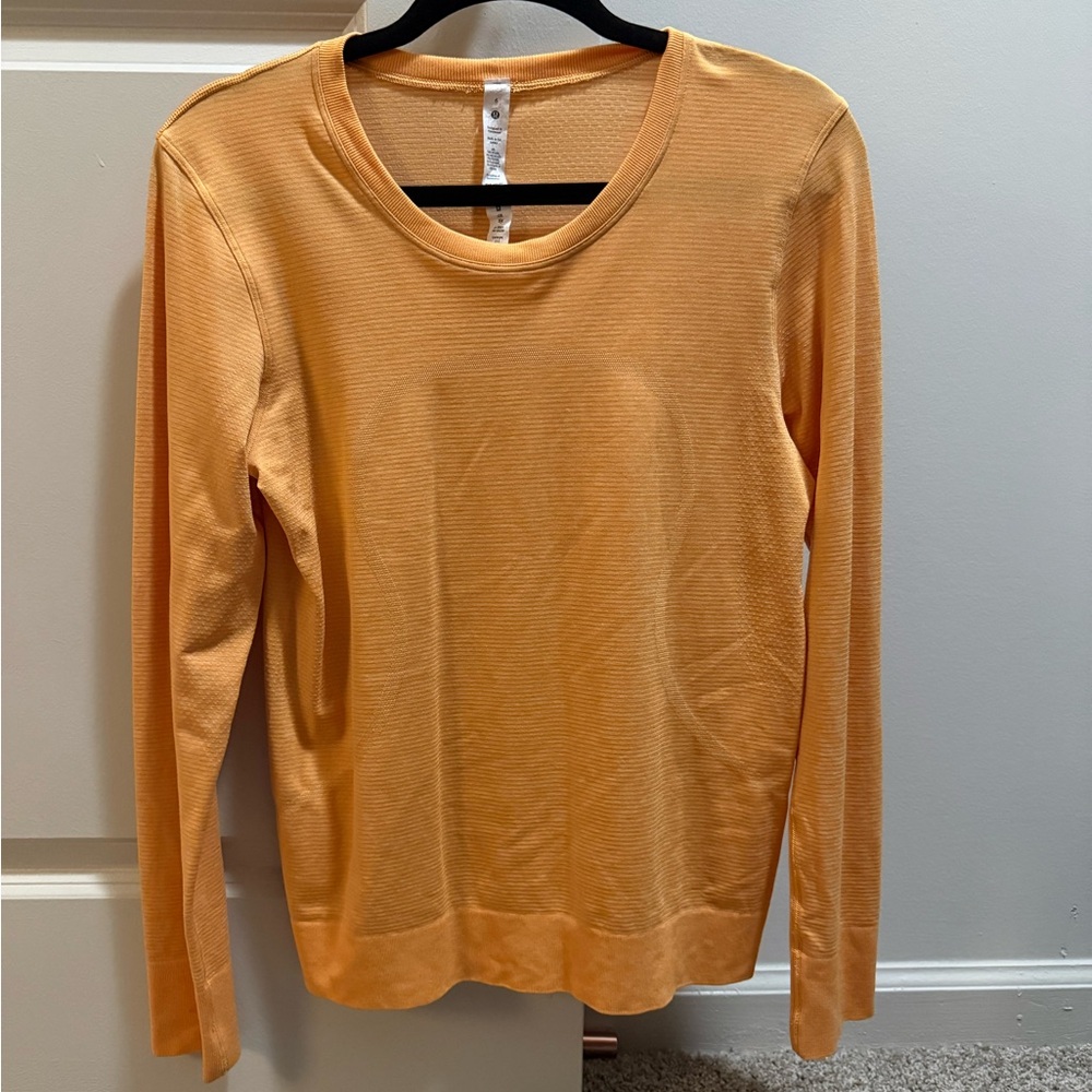 Lululemon Athletica Orange Long Sleeve Tee